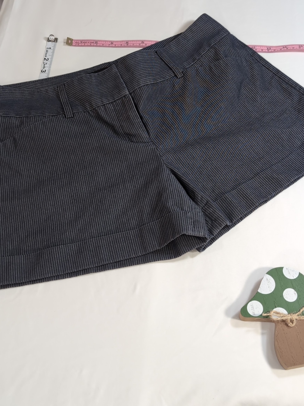 Express Design Studio Editor Pinstripe Cuffed Shorts Size 8